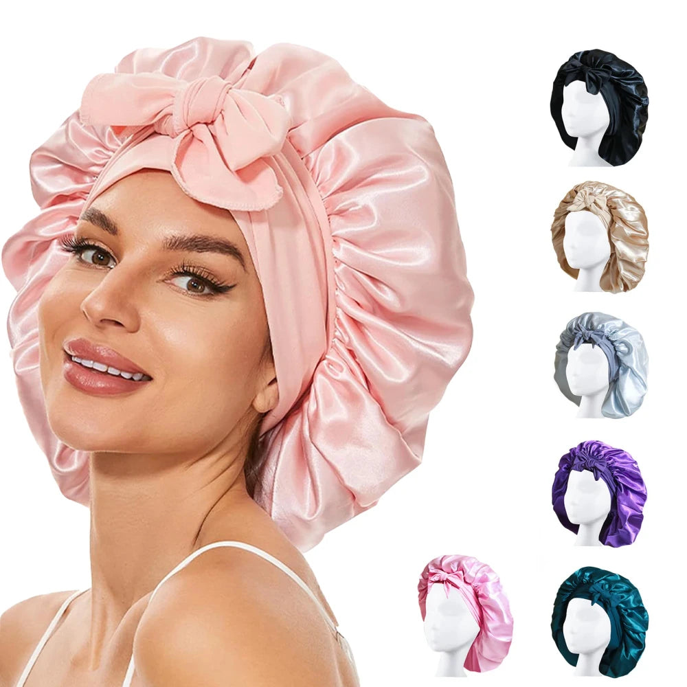 Silk Sleeping Bonnet with Tie Band